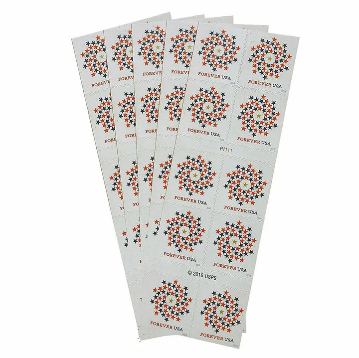 Patriotic Spiral Forever Postage Stamps USPS