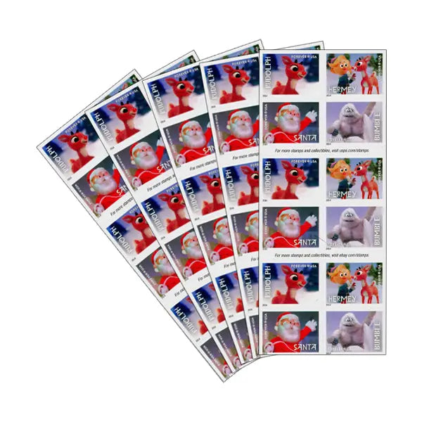USPS First Class Forever Stamps – Rudolph the Red-Nosed Reindeer USPS