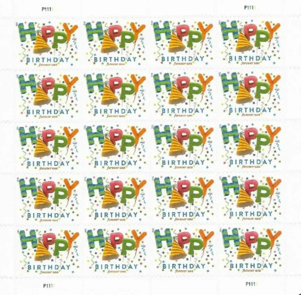 USPS Happy Birthday Forever First Class Postage Stamps USPS
