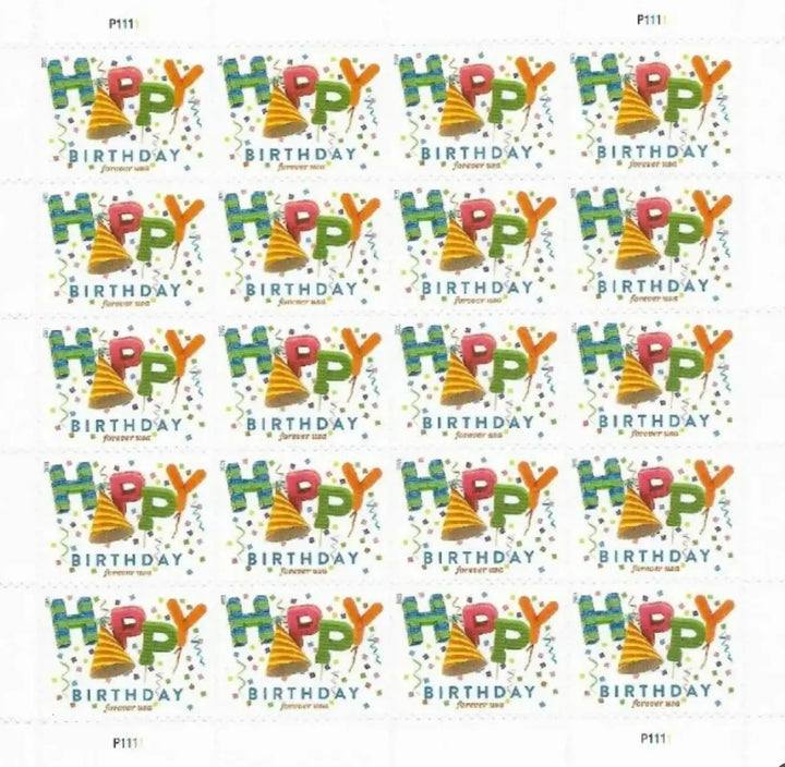 USPS Happy Birthday Forever First Class Postage Stamps USPS
