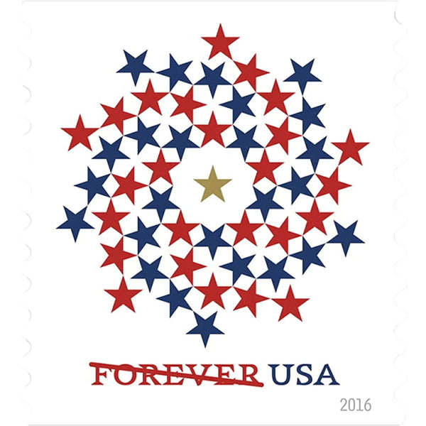 Patriotic Spiral Forever Postage Stamps USPS