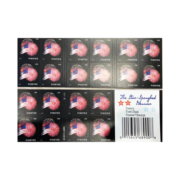 USPS Star-Spangled Banner Fireworks Forever Postage Stamps