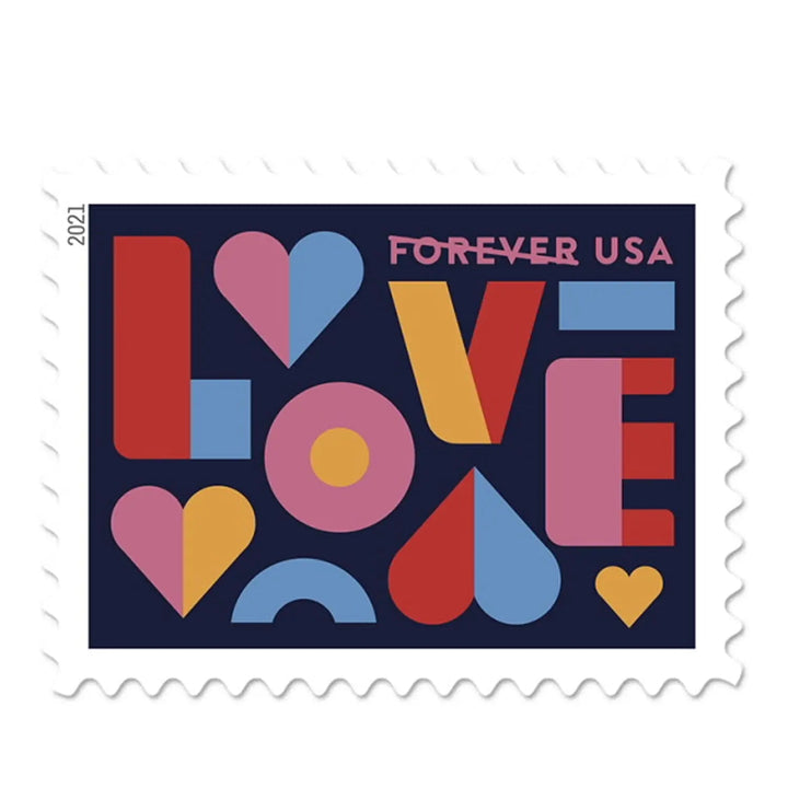 2021 Love Forever Postage Stamps Forever Stamps