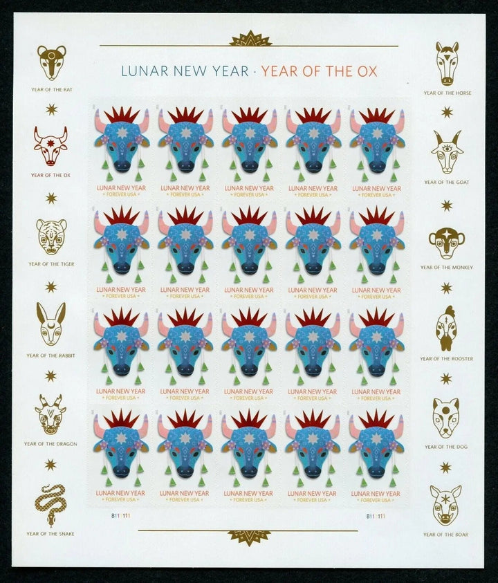 Year of the Ox Celebrates Lunar New Year Forever Postage Stamps USPS