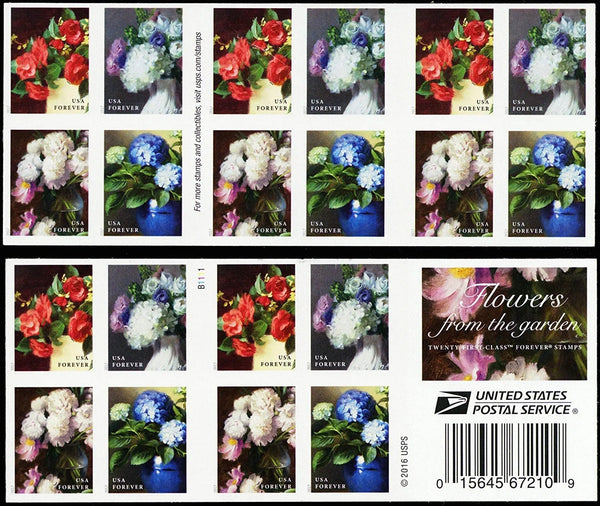 2016 Flowers From the Garden Forever First Class Postage Stamps USPS