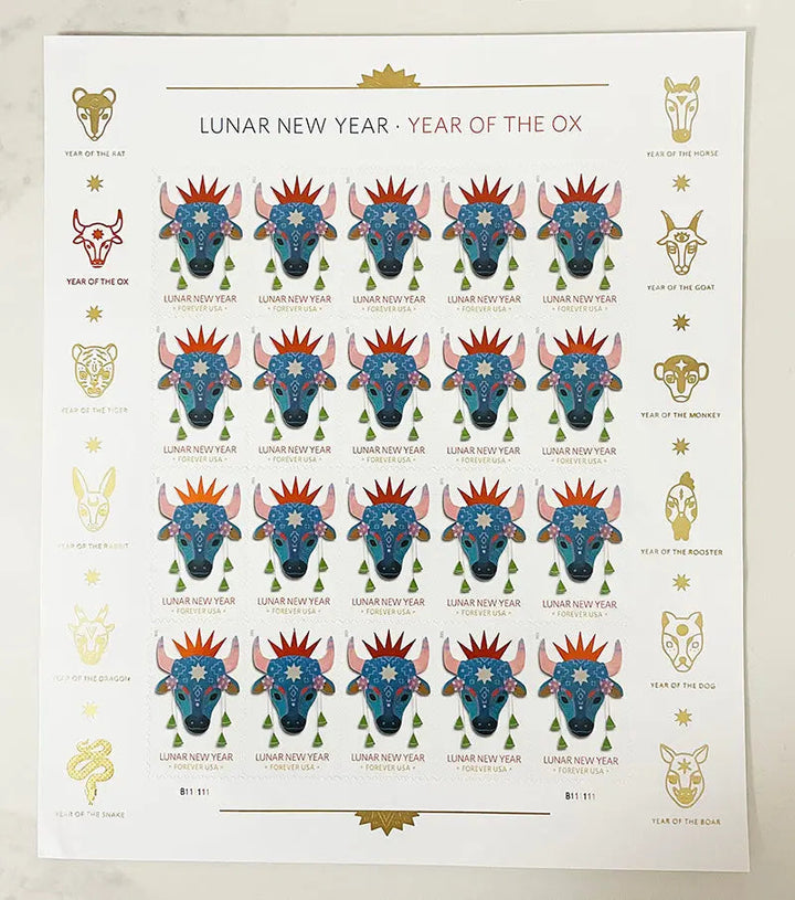 Year of the Ox Celebrates Lunar New Year Forever Postage Stamps USPS
