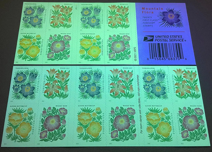 Mountain Flora Forever Postage Stamps USPS