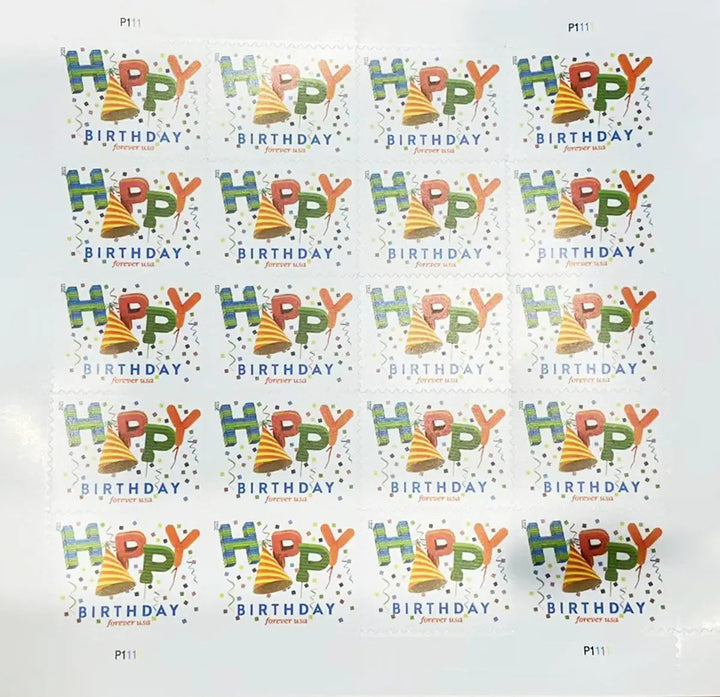 USPS Happy Birthday Forever First Class Postage Stamps USPS