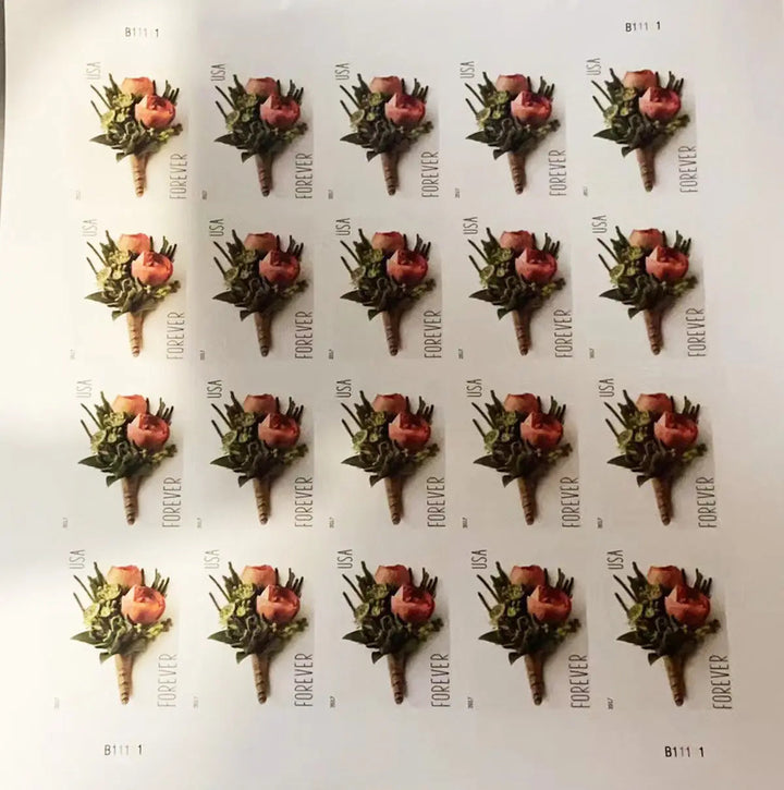 USPS Celebration Boutonniere Forever Postage Stamps USPS