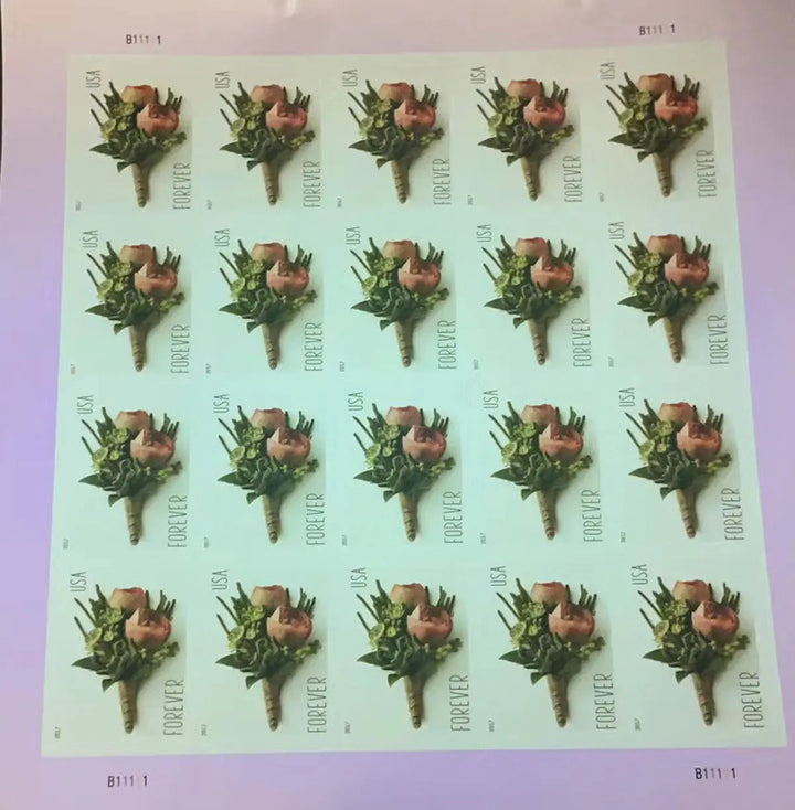 USPS Celebration Boutonniere Forever Postage Stamps USPS