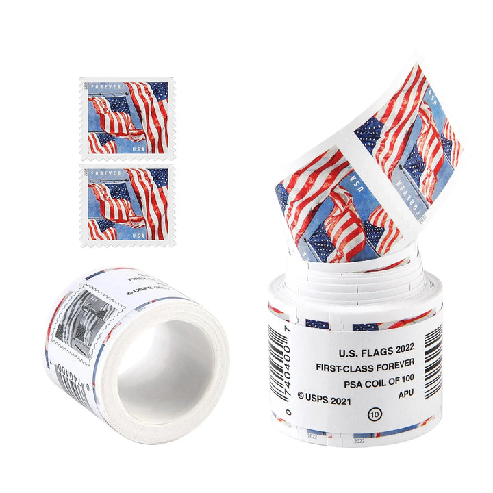 2022 US Flags in Sheets / Rolls Forever Postage Stamps USPS