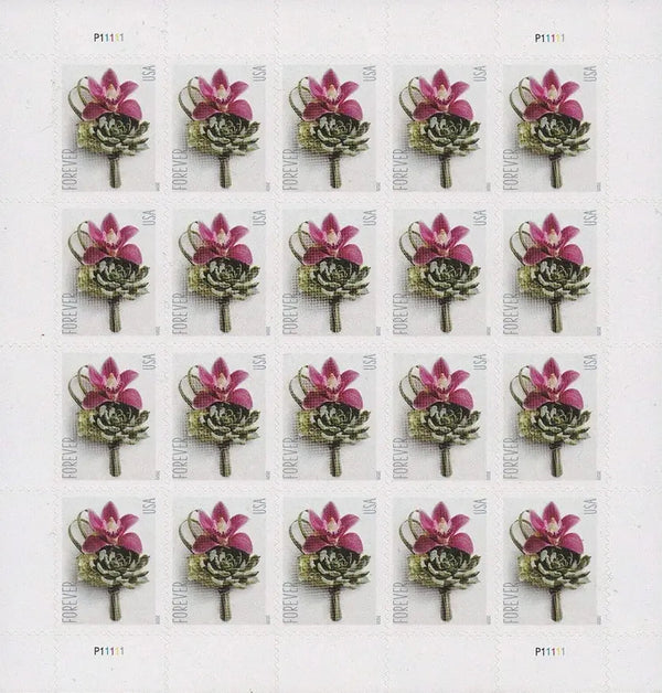 Contemporary Boutonniere Flower Forever Postage Stamps Forever Stamps