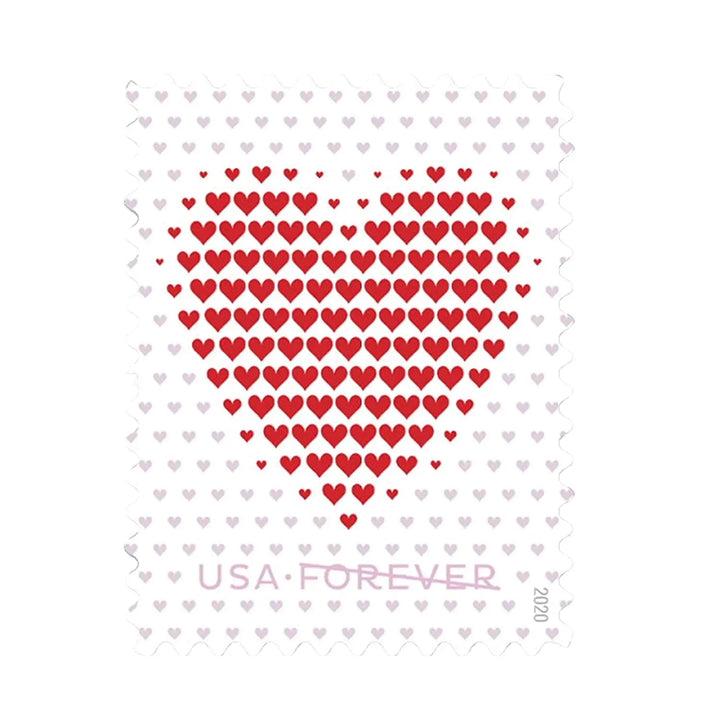 Made of Hearts Forever Postage Stamps USPS