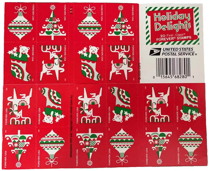 Holiday Delights Christmas Forever Postage Stamps USPS