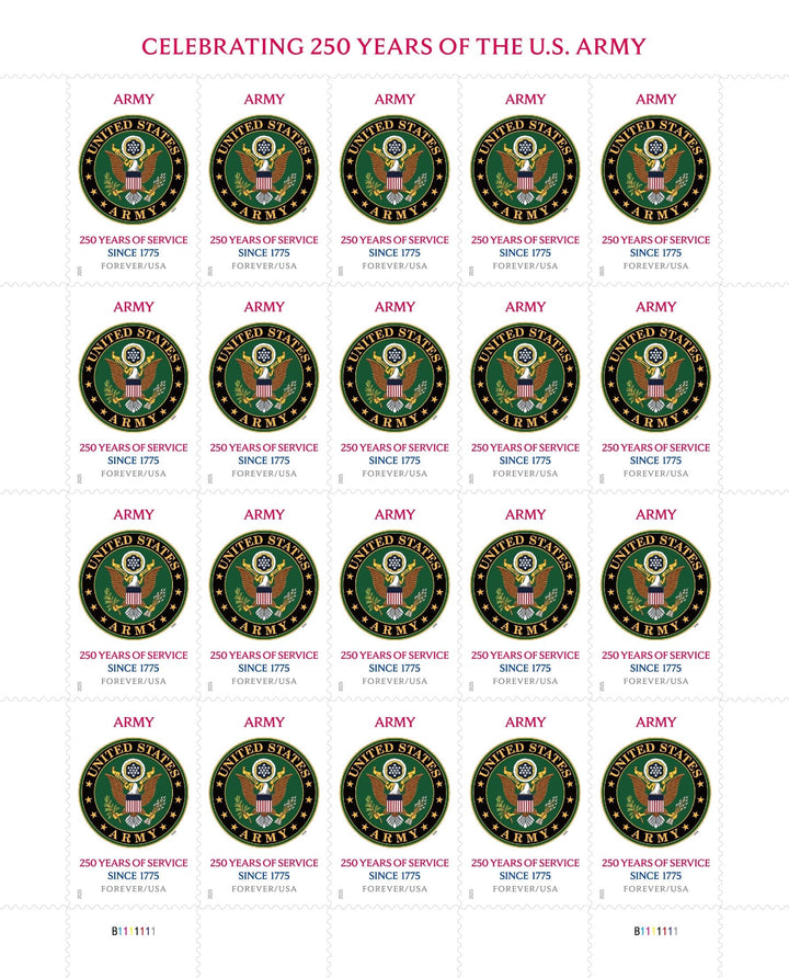 U.S. Army 250th First-Class Mail Forever Postage Stamps USA Stamps Store LLC
