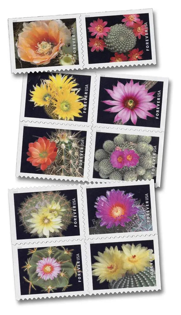 Cactus Flowers Forever Postage Stamps USPS