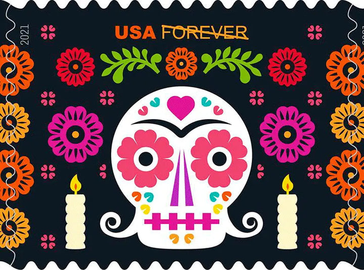 Day of the Dead Forever Postage Stamps USPS