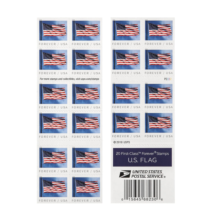 2019 US Flags Forever Postage Stamps Booklet / Roll Forever Stamps