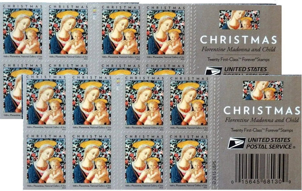 Florentine Madonna and Child Christmas Forever First Class Postage Stamps USPS