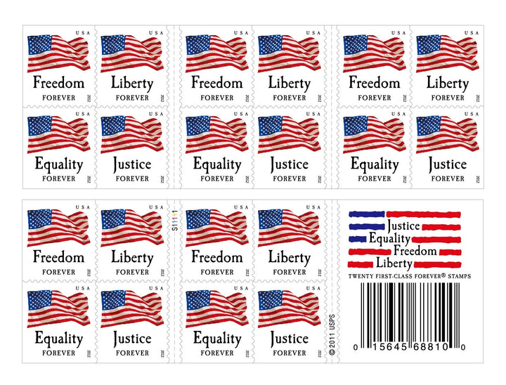 US Four Flags Forever First Class Postage Stamps USA Stamps Store LLC