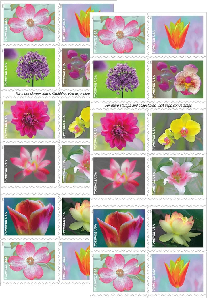 USPS Garden Beauty Forever First Class Postage Stamps USPS