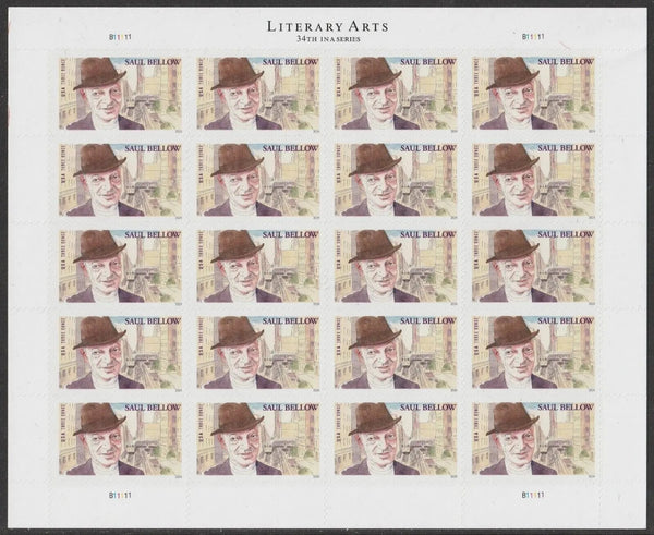 Literary Arts Saul Bellow Three Ounce Forever First Class Postage Stamps Perfect Weight for CDs USPS