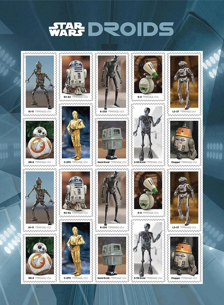 USPS Star Wars Droids Forever First Class Postage Stamps USPS