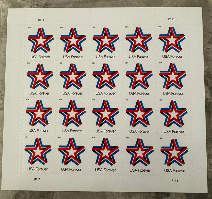 Star Ribbon Forever First Class Postage Stamps USPS