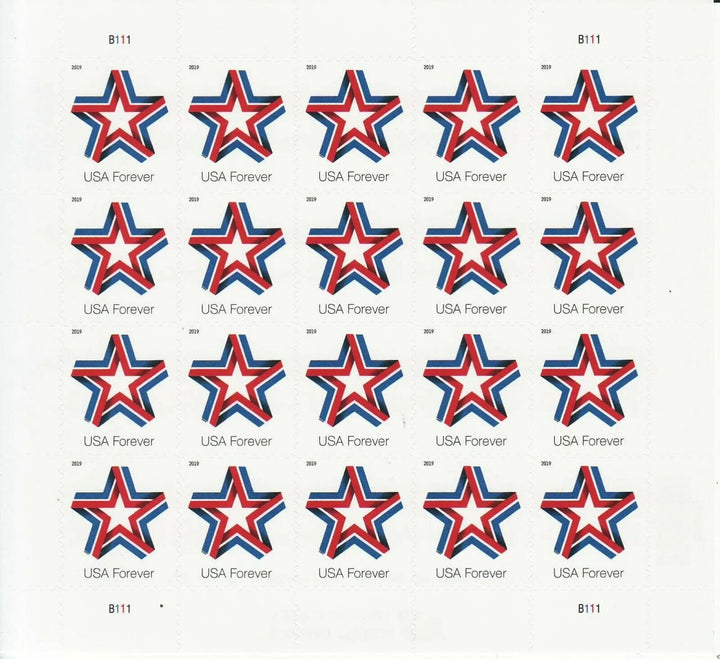 Star Ribbon Forever First Class Postage Stamps USPS