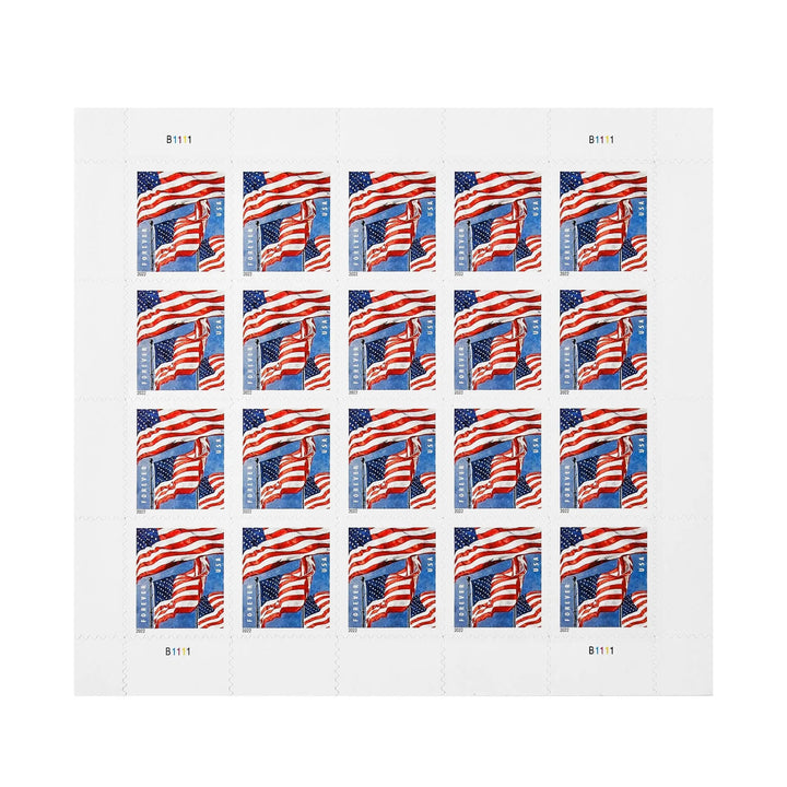 2022 US Flags in Sheets / Rolls Forever Postage Stamps USPS