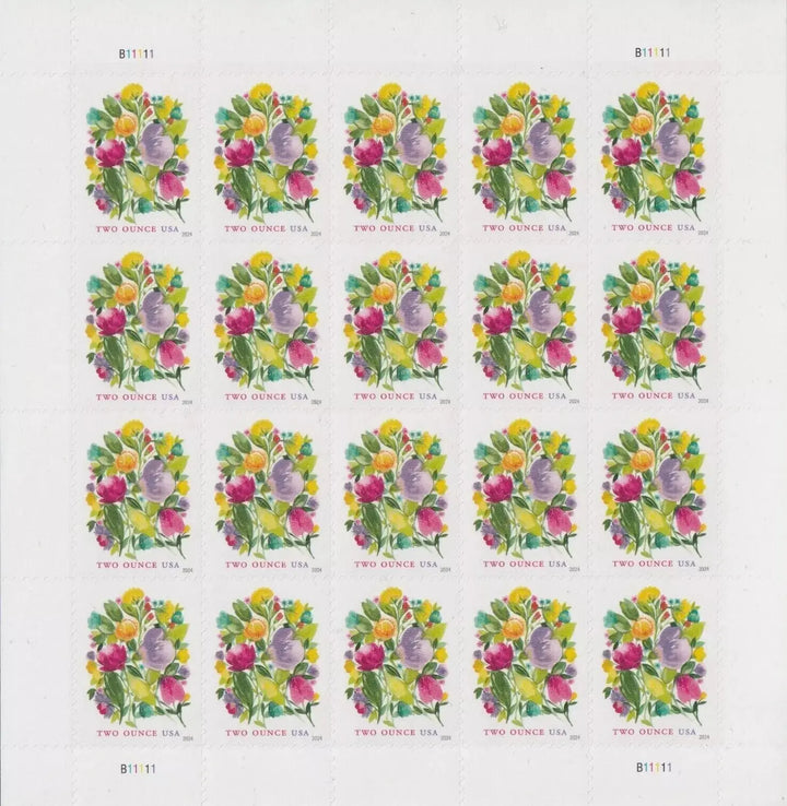 Wedding Blooms Two Ounce Forever Postage Stamps USPS