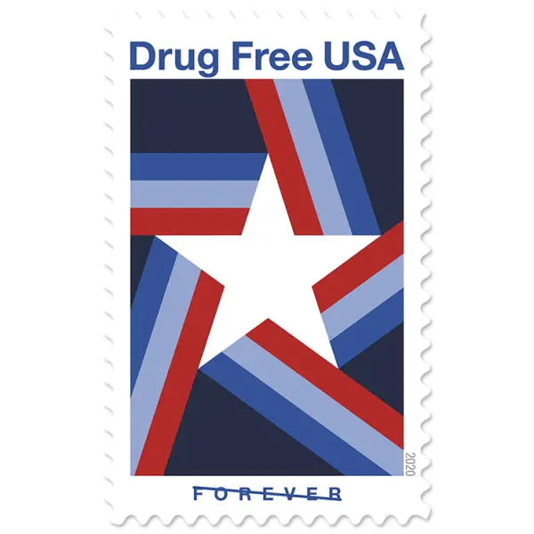 Drug Free Forever Postage Stamps USPS