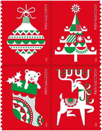 Holiday Delights Christmas Forever Postage Stamps USPS
